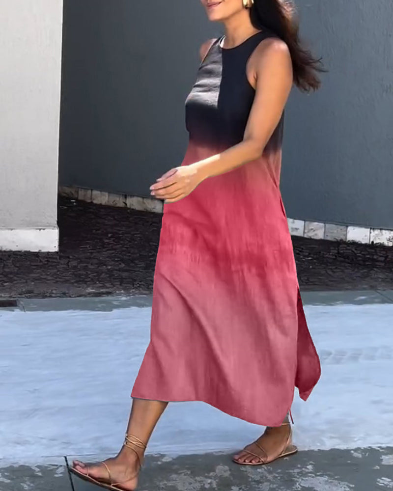 Élodie | Robe sans manches et dégradé