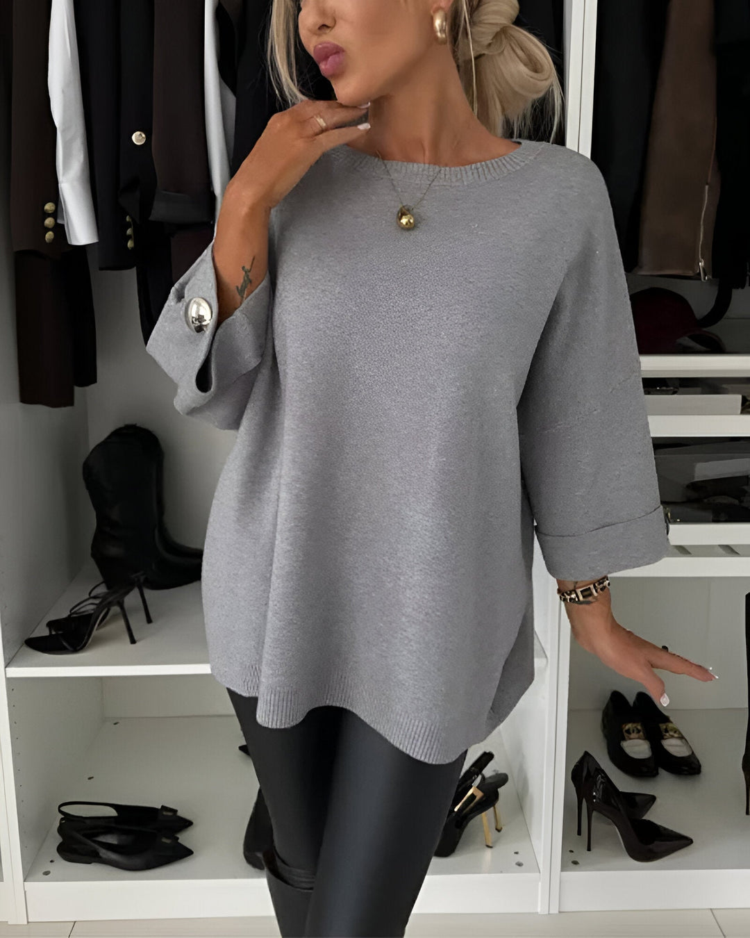 Lucie™ | Pull Doux avec Boutons