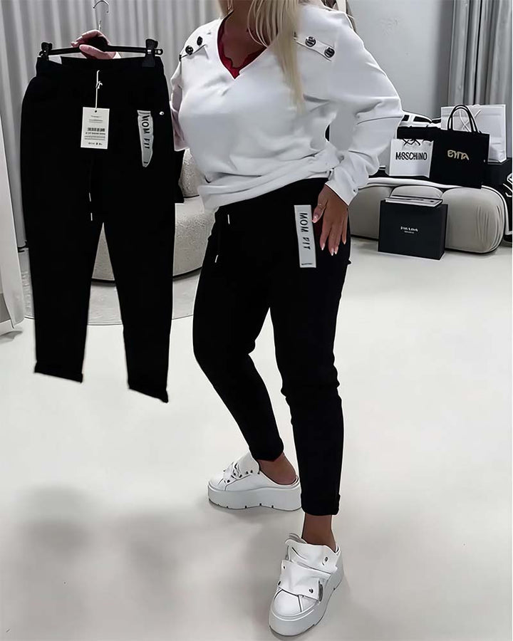 Pantalon Mode Élastique Cordon
