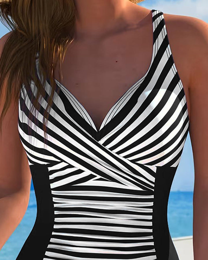 Romane | Maillot De Bain Une Pièce Rayé Color-Block