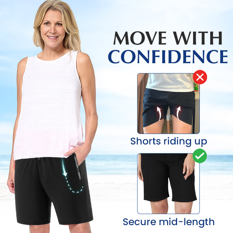 Short Extensible À Séchage Rapide En Soie Glacée Unisexe