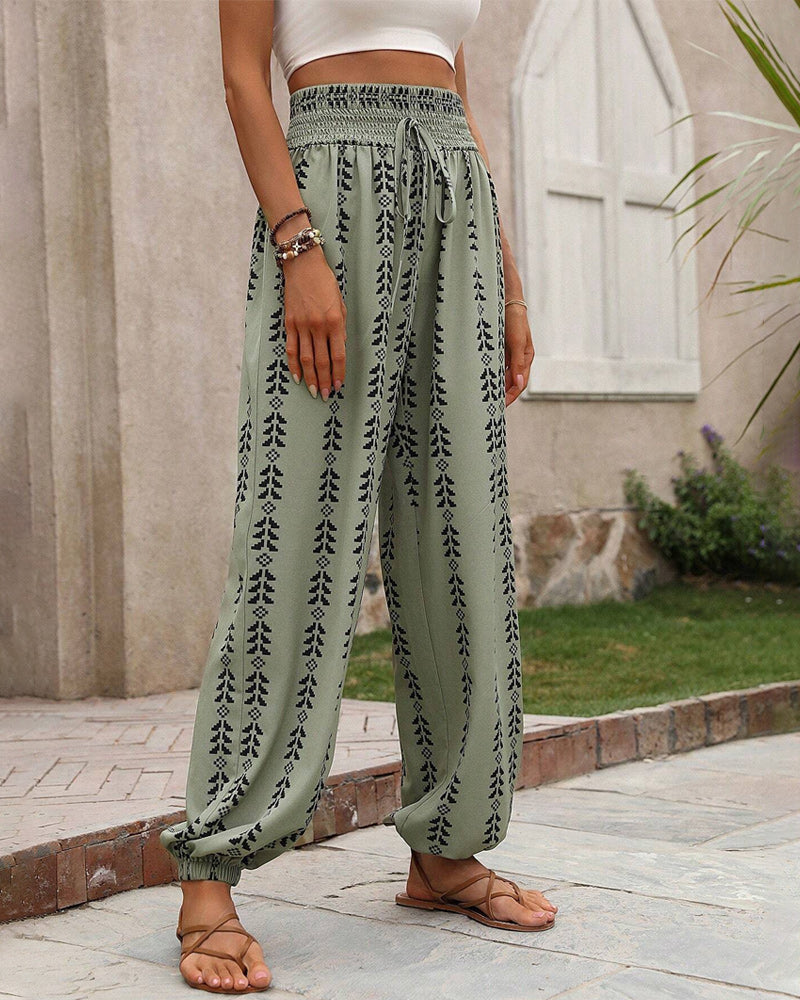 Bloomers Décontractés À Imprimé Géométrique