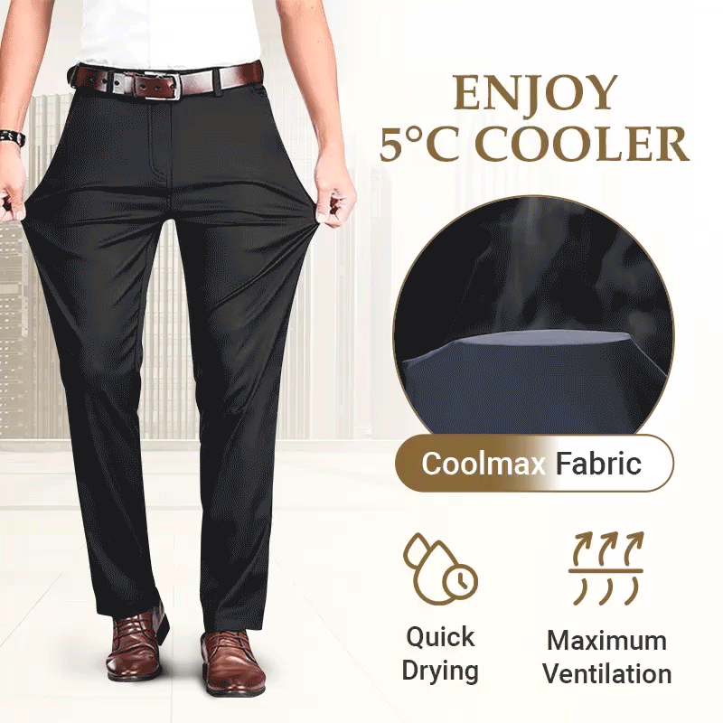 Pantalon Homme Extensible Coupe Droite