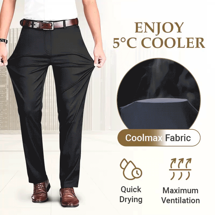 Pantalon Homme Extensible Coupe Droite