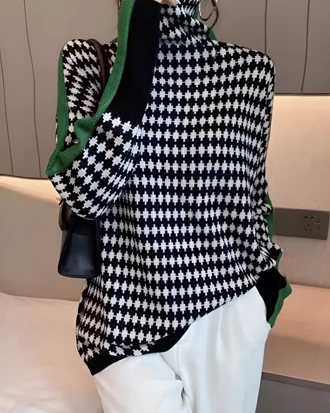 Vera™ | Pull à col haut avec motif en losanges