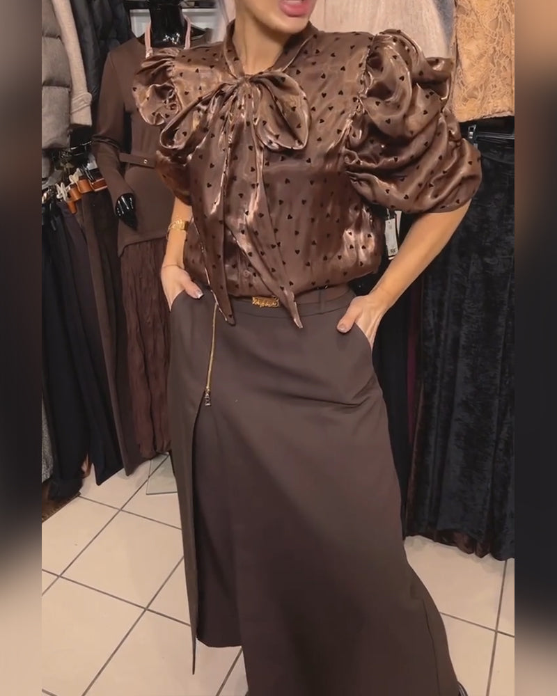 Jupe-Pantalon Élégant Design À Fermeture Éclair Décontracté