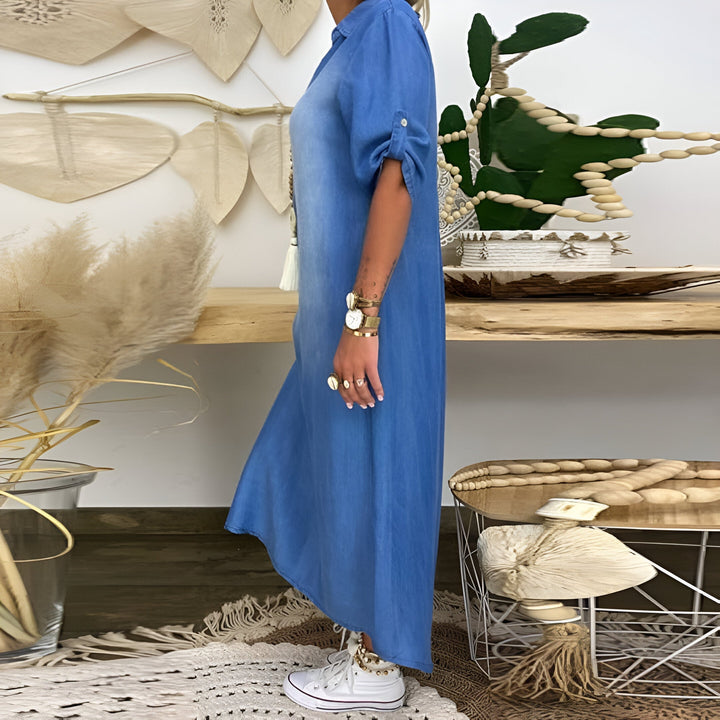 Ilsé™ | Robe d'été en denim à décolleté en V