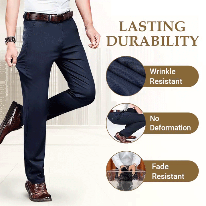 Pantalon Homme Extensible Coupe Droite