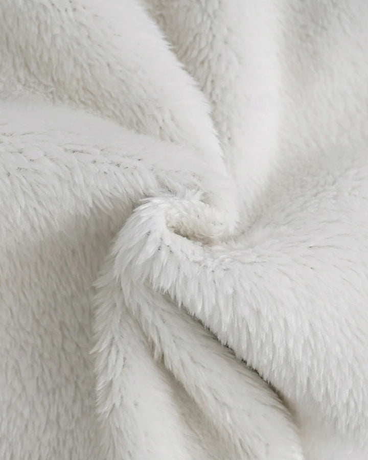 Pantalon décontracté en polaire imprimé lettres