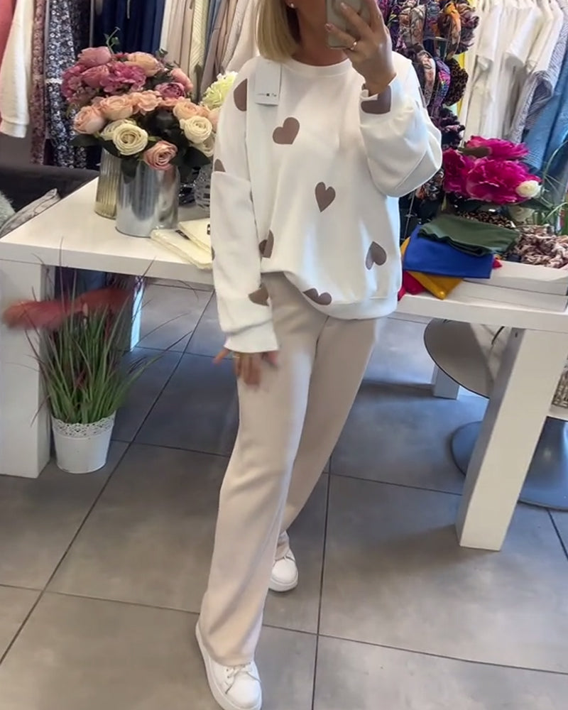 Jade™ | Sweat confortable orné de cœurs