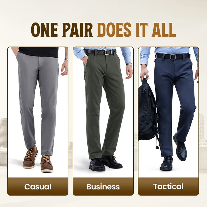 Pantalon Actif Khaki Pour Homme Avec Ceinture Extensible